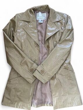 Vintage BB Dakota Shimmery Taupe Trench Coat